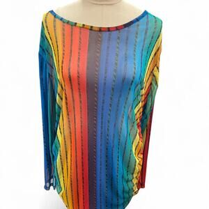 Zuge collection multicoloured sheer mesh top